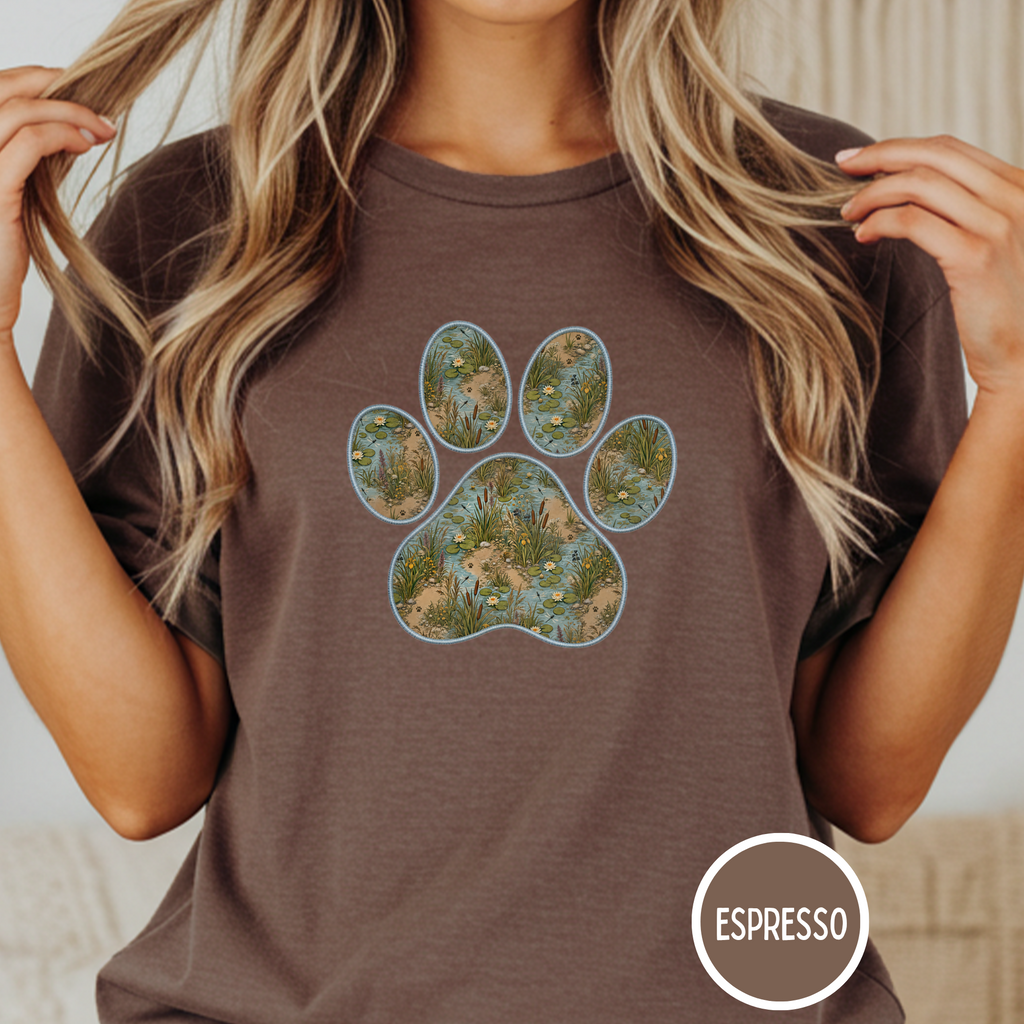 Paws in the Marsh Dog Paw T-Shirt