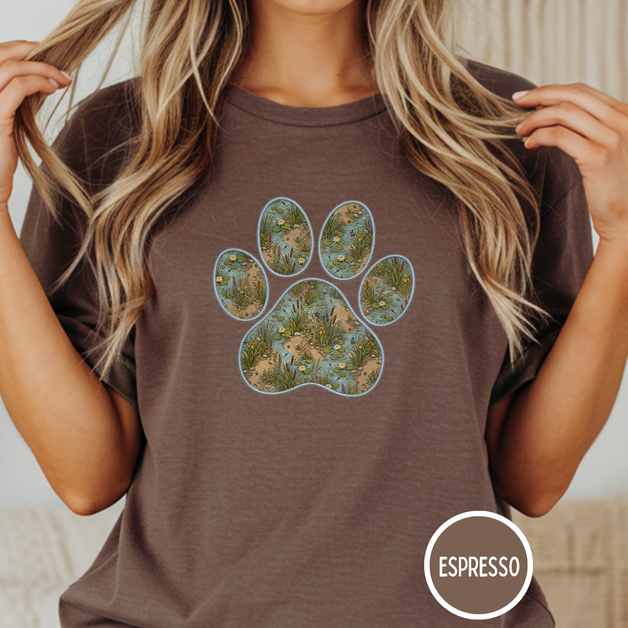 Paws in the Marsh Dog Paw T-Shirt