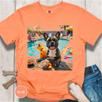French Bulldog Pool Party T-shirt.