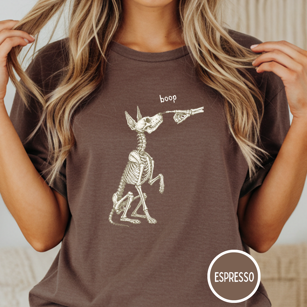 Skeleton Dog Boop  T-shirt