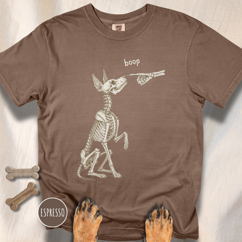 Skeleton Dog Boop  T-shirt