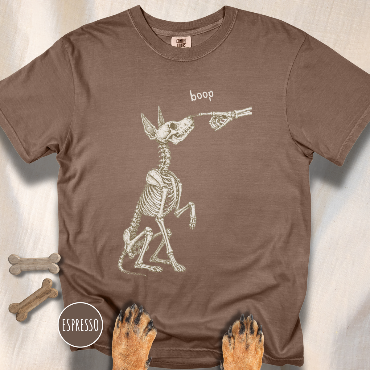 Skeleton Dog Boop  T-shirt