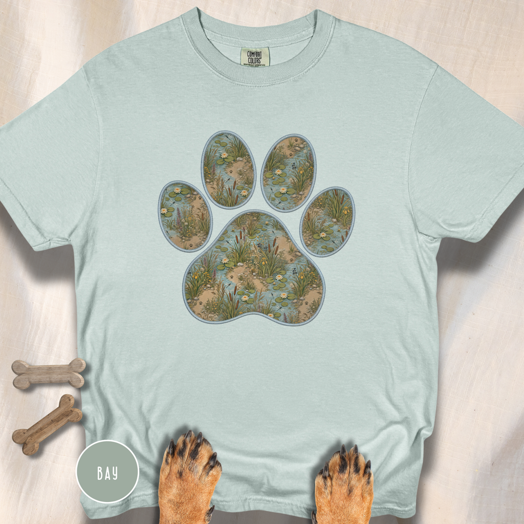 Paws in the Marsh Dog Paw T-Shirt