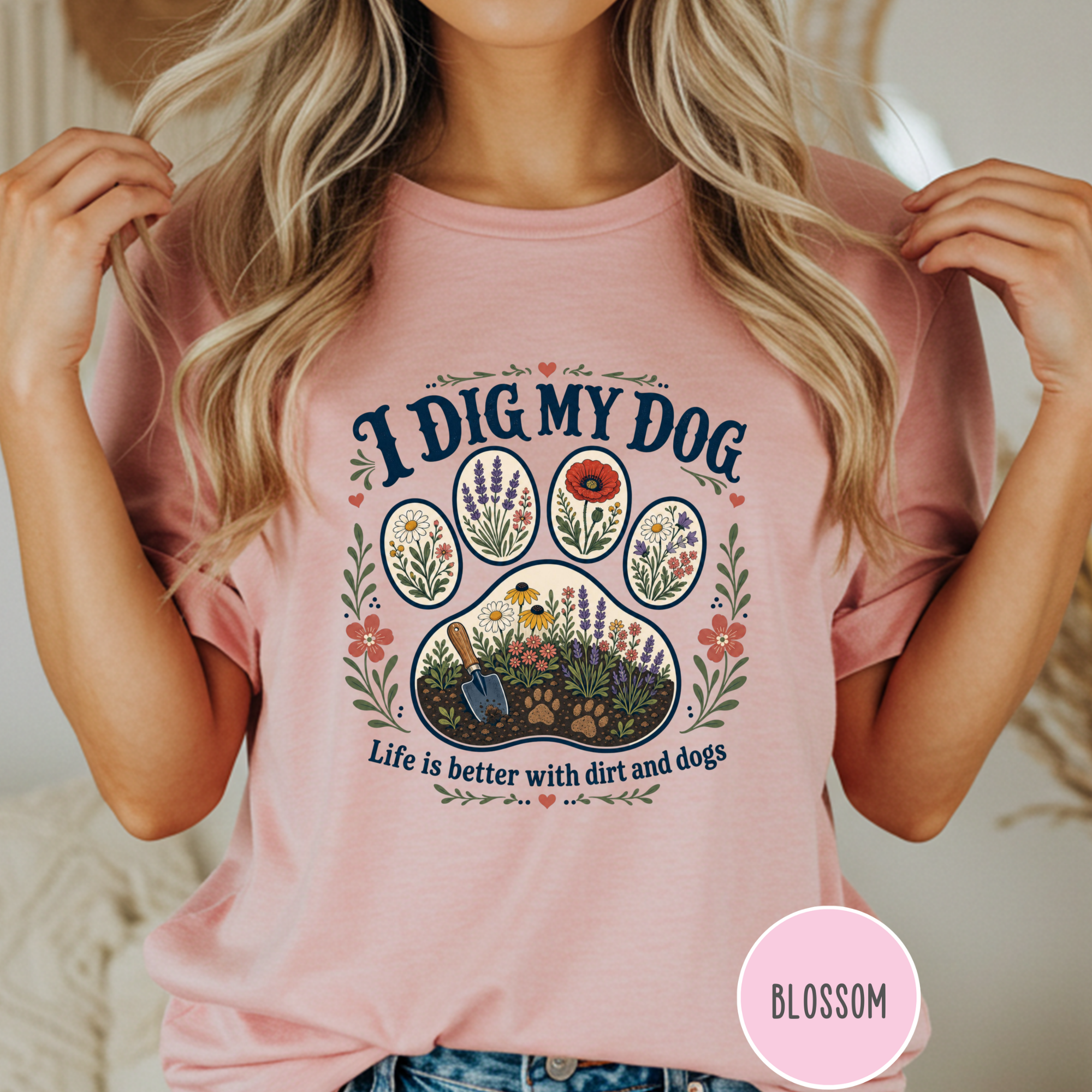 I Dig My Dog Paw Print T-shirt