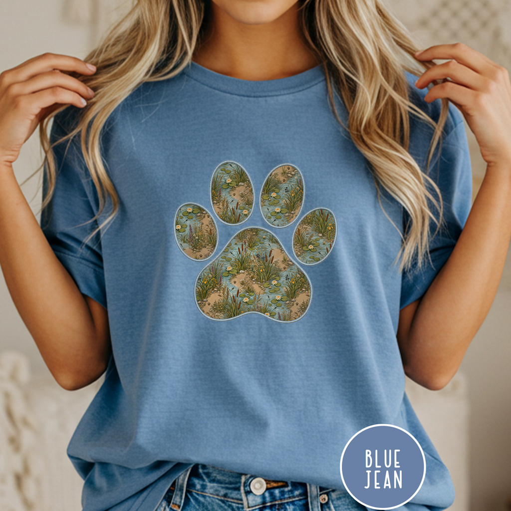 Paws in the Marsh Dog Paw T-Shirt