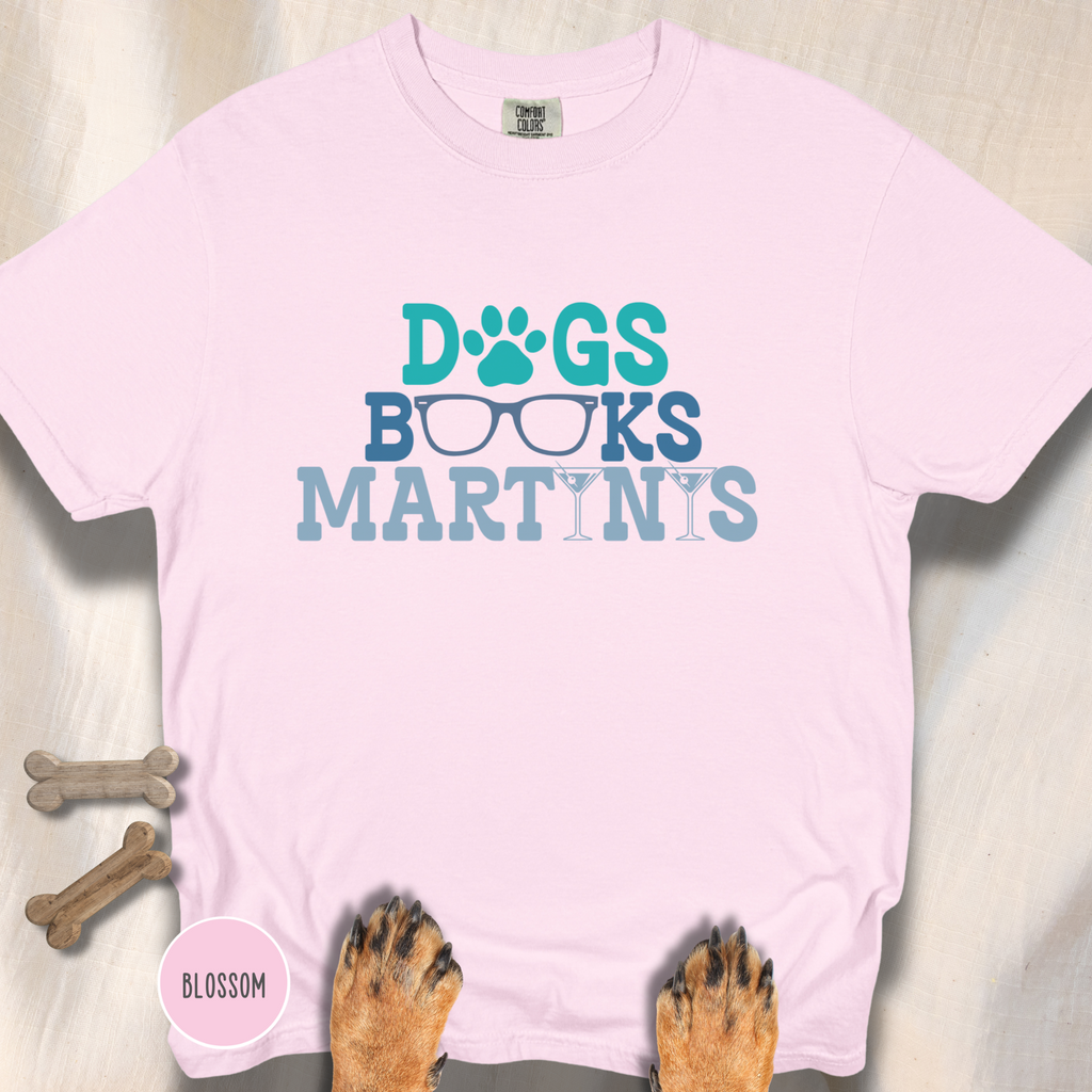 Dogs Books Martinis T-shirt