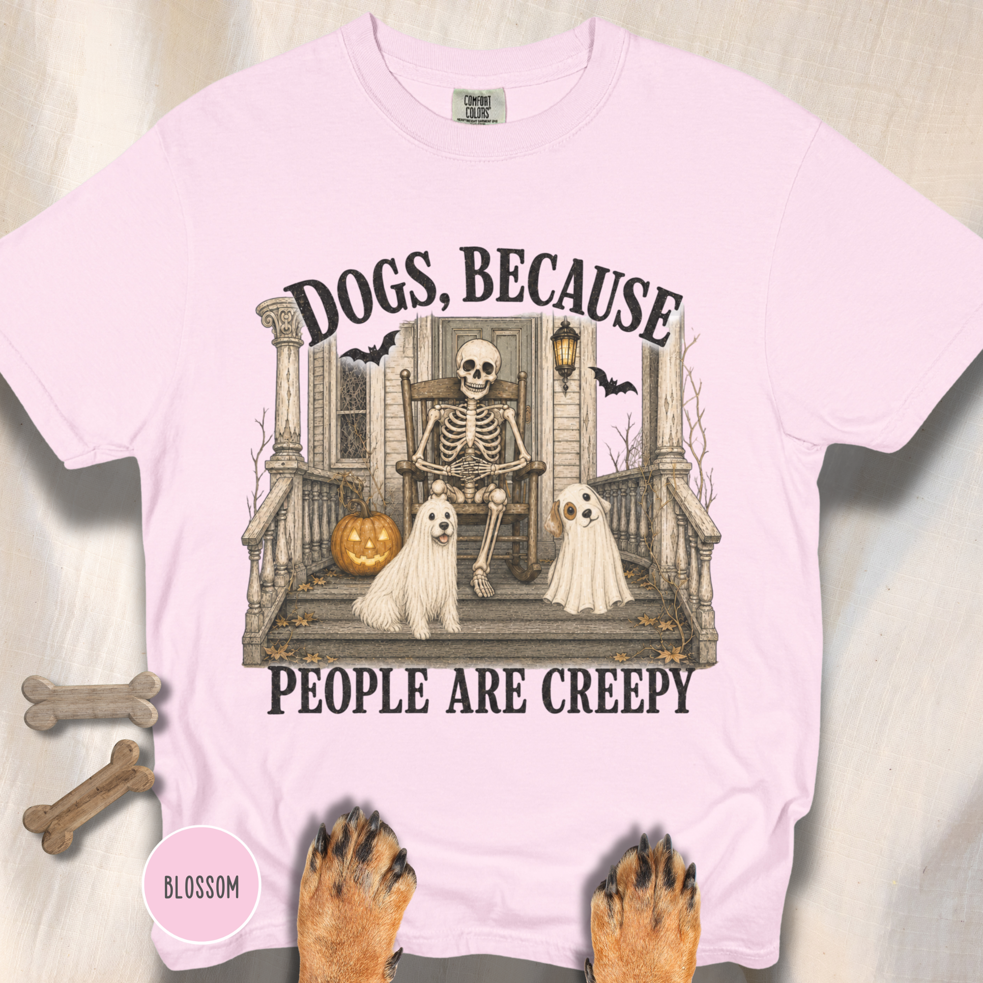 Dogs, Because People are Creepy Skeleton T-shirt