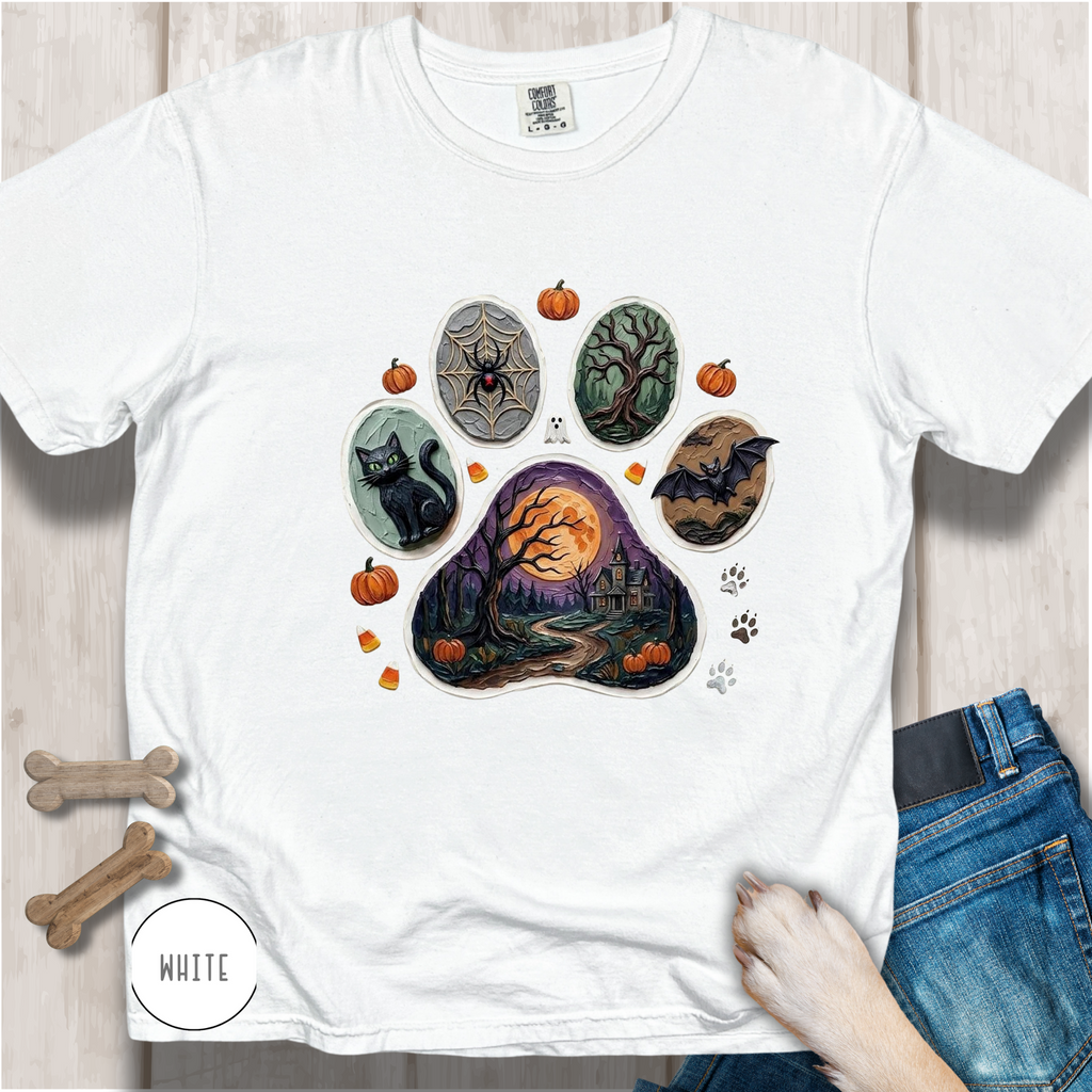 Haunted Trails Dog Paw T-Shirt