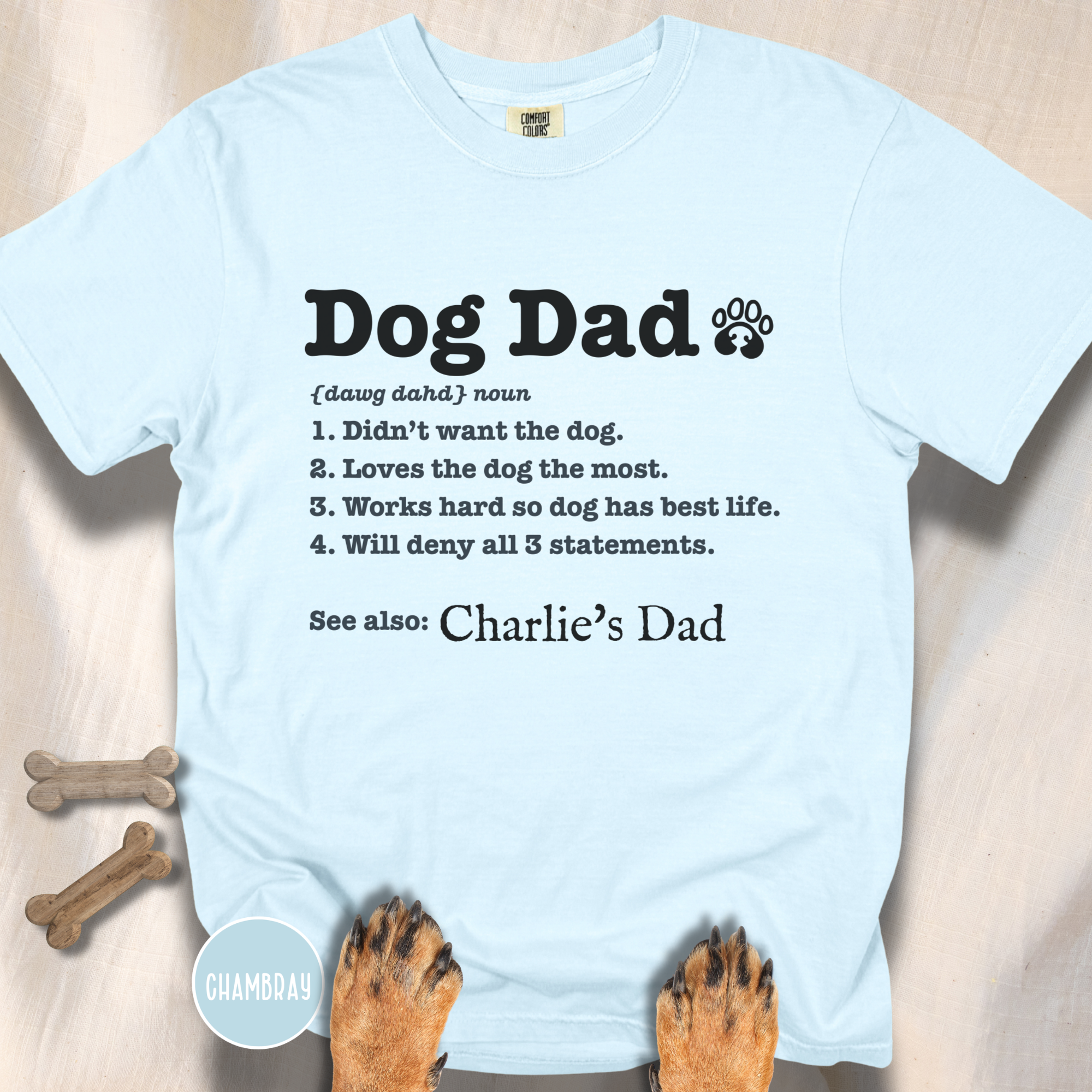 Personalized Dog Dad Definition T-shirt