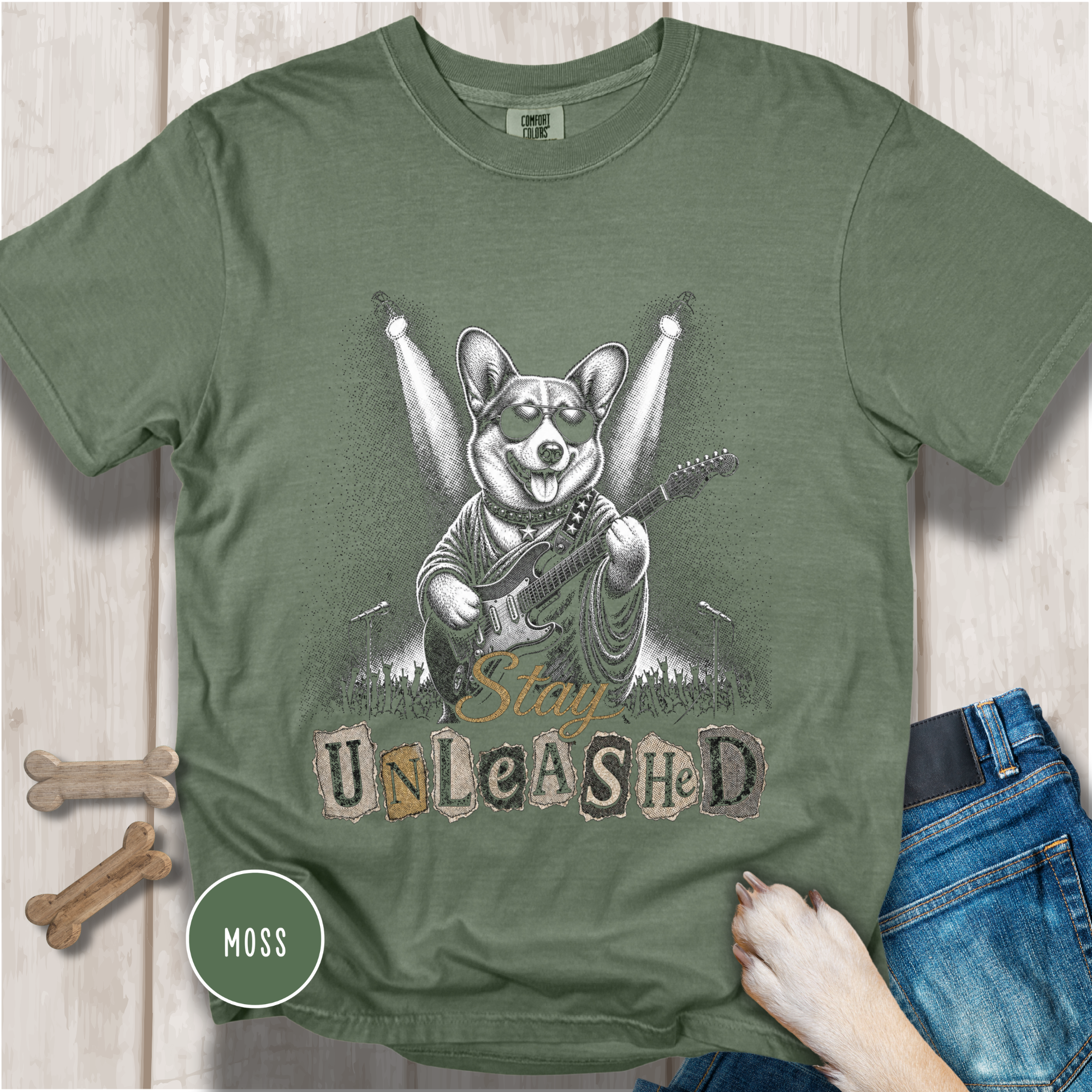 Corgi Stay Unleashed Vintage Bootleg T-shirt
