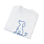 Doodle Dog-blue- T-shirt