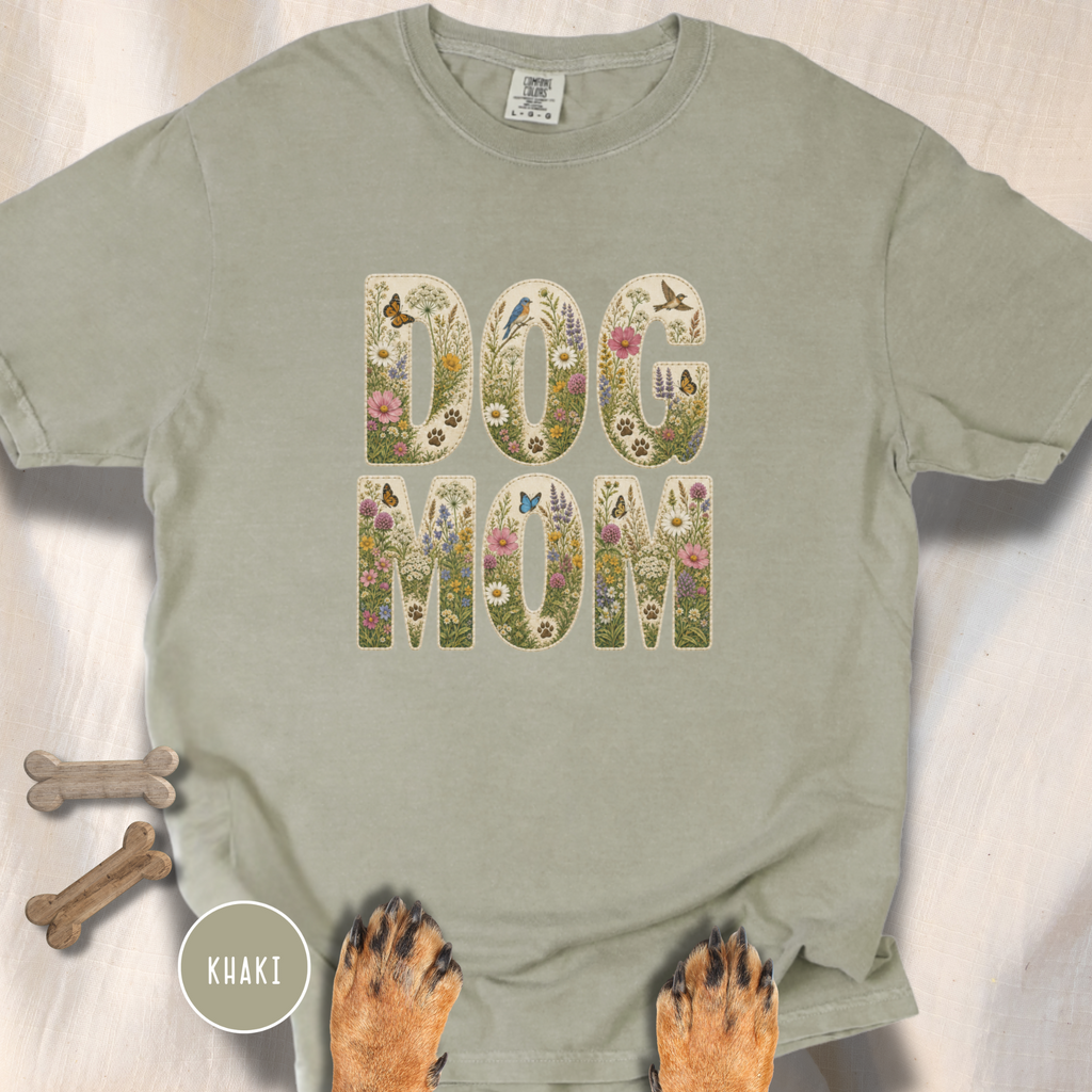 Wildflower Meadow Dog Mom T-shirt