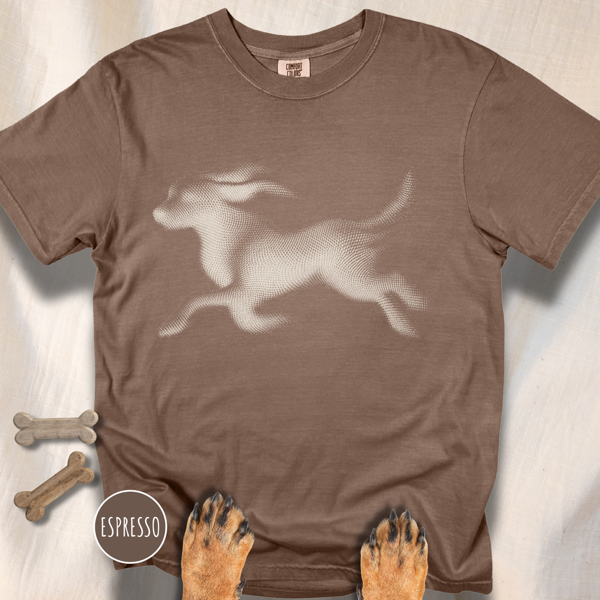 Running Dog Optical Art T-shirt