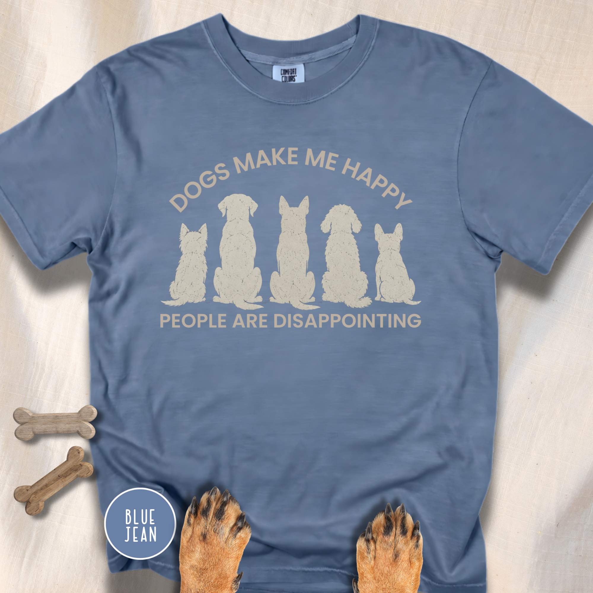Dogs Make Me Happy, People are Disappointing T-shirt