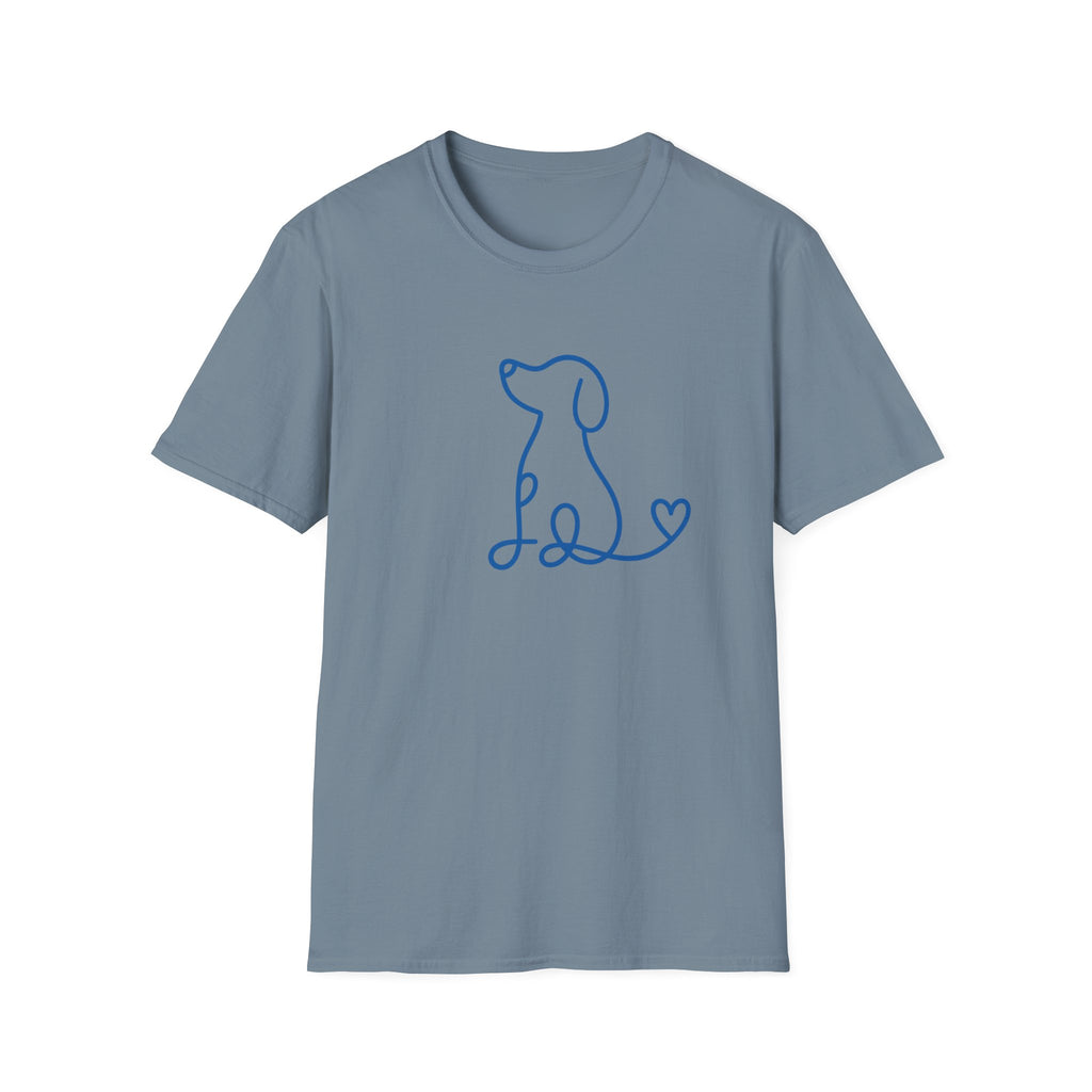 Doodle Dog-blue- T-shirt
