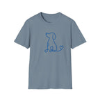 Doodle Dog-blue- T-shirt