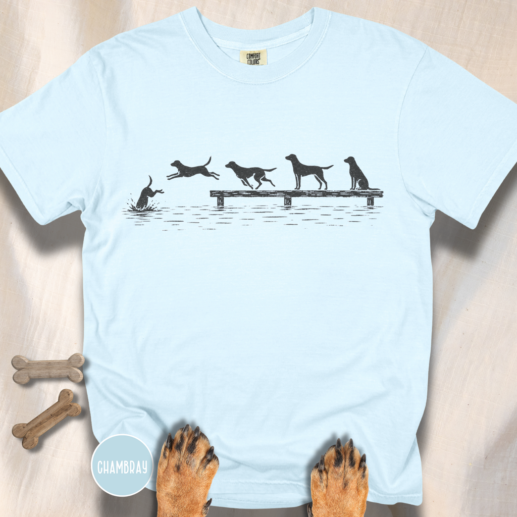 Dock Diving Dog T-Shirt