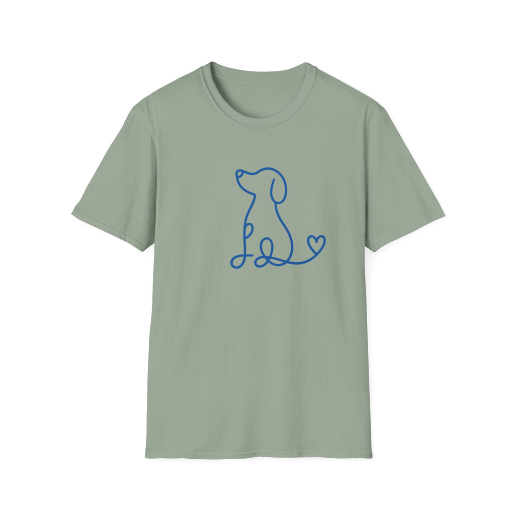 Doodle Dog-blue- T-shirt