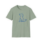 Doodle Dog-blue- T-shirt