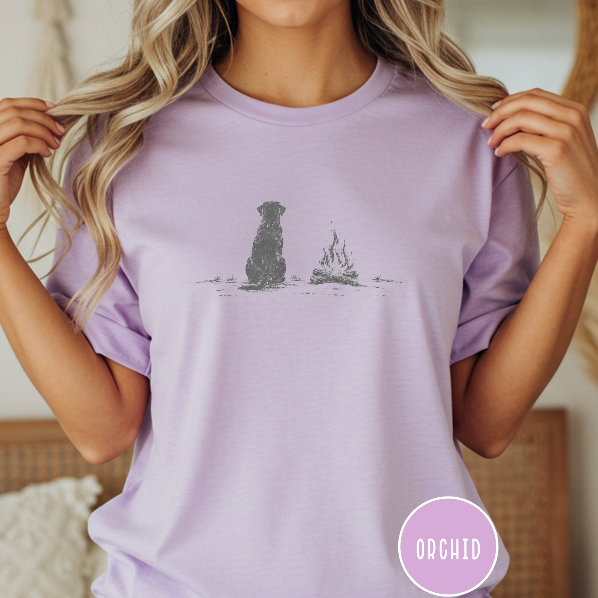 A Dog by the Campfire  T-Shirt