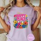 Dog in the Garden Happy Place T-shirt