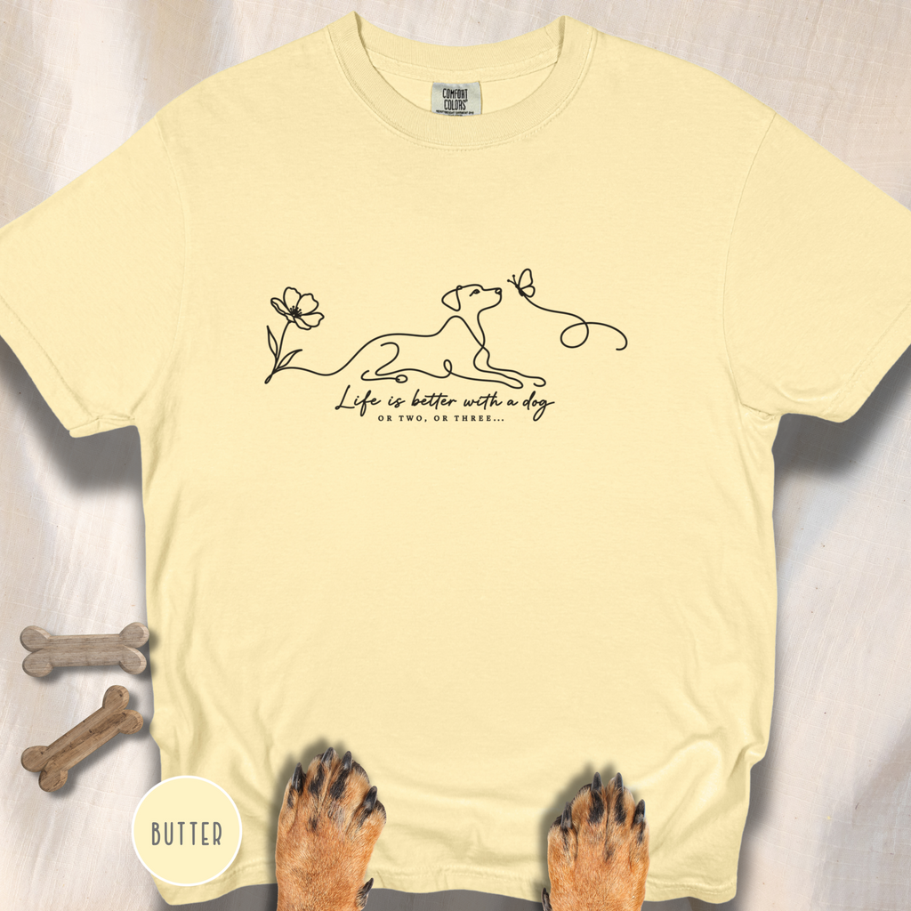 Life is Better with a Dog or Two or Three in Spring T-shirt