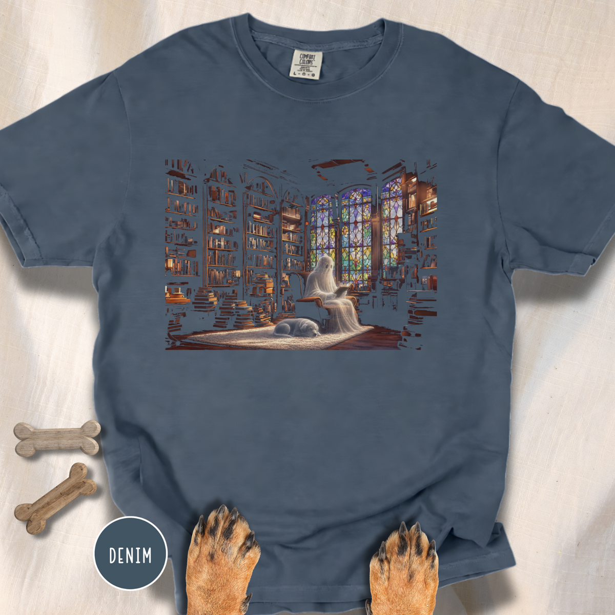 Ghost Reading in the Library T-shirt