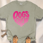 Dogs Love Me | Heart (Red or Pink) T-Shirt