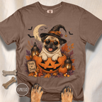 Pug in a Jack-o-Lantern T-shirt