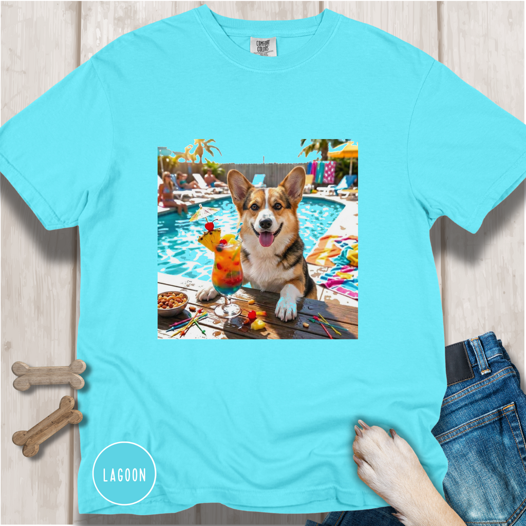 Corgi Pool Party T-Shirt