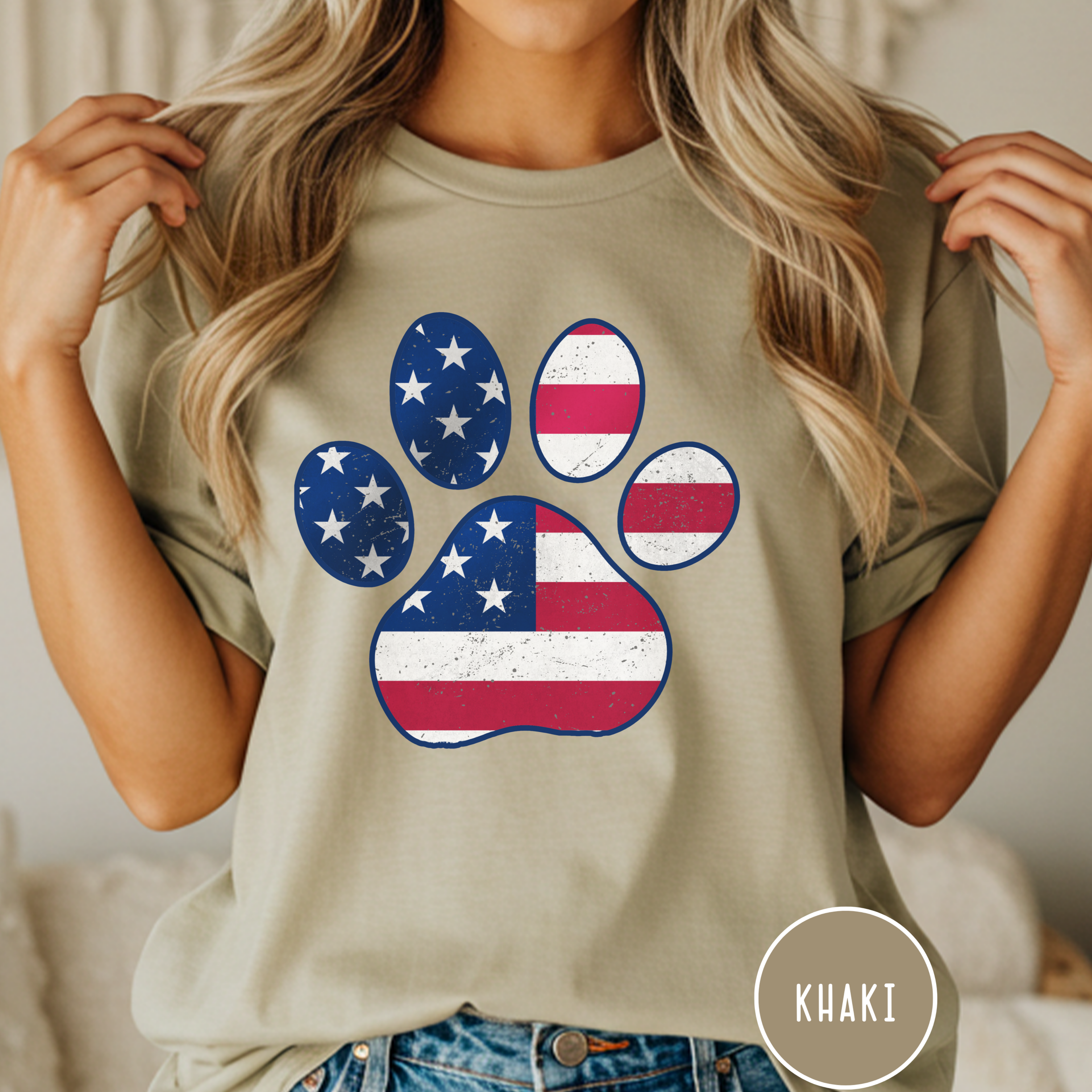 American Flag Pawtriot T-shirt