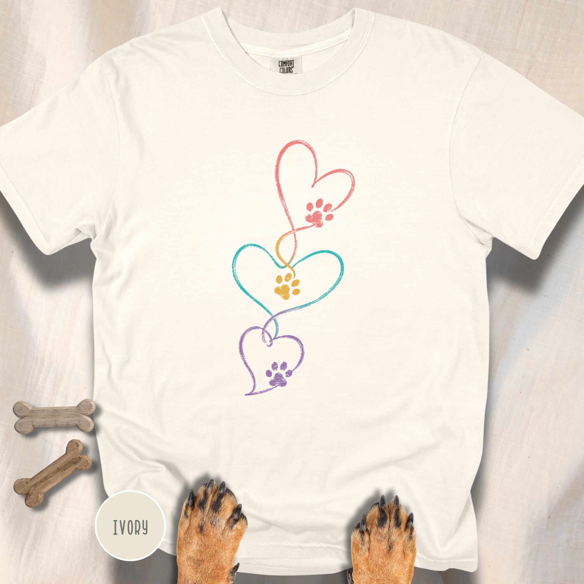 Heart Linked Paw T-shirt
