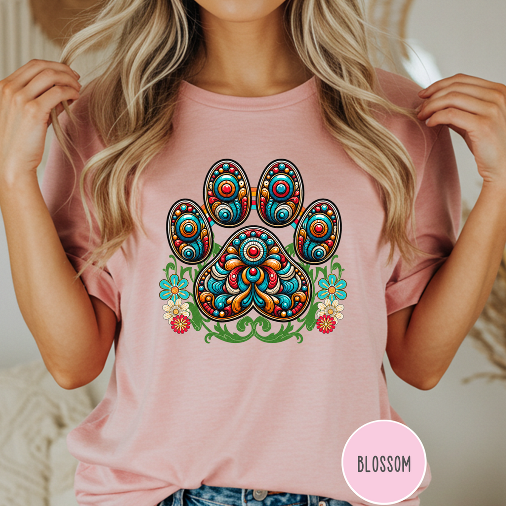 Groovy Mandela Paw Print T-shirt