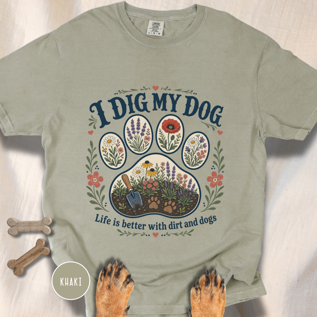 I Dig My Dog Paw Print T-shirt
