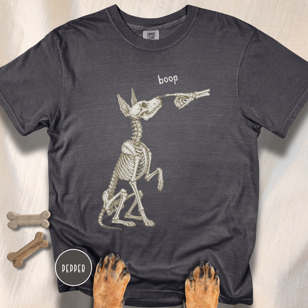 Skeleton Dog Boop  T-shirt
