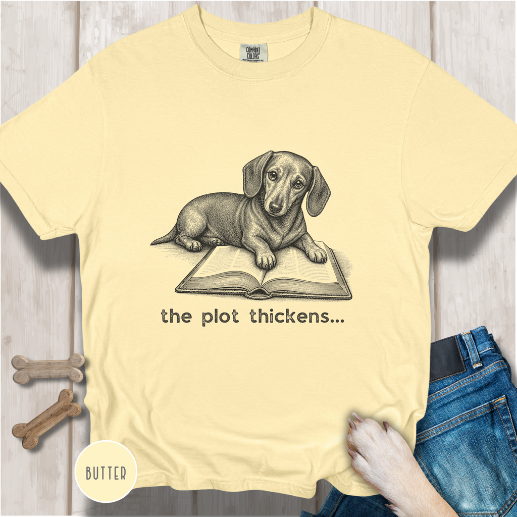 Dachshund The Plot Thickens T-shirt