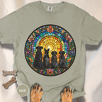 All The Dogs Victorian Stained Glass T-shirt