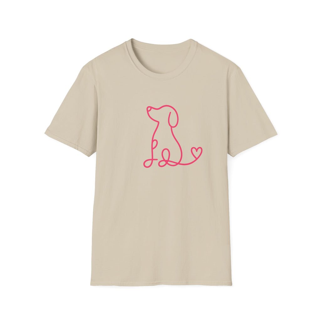 Doodle Dog-pink- T-shirt