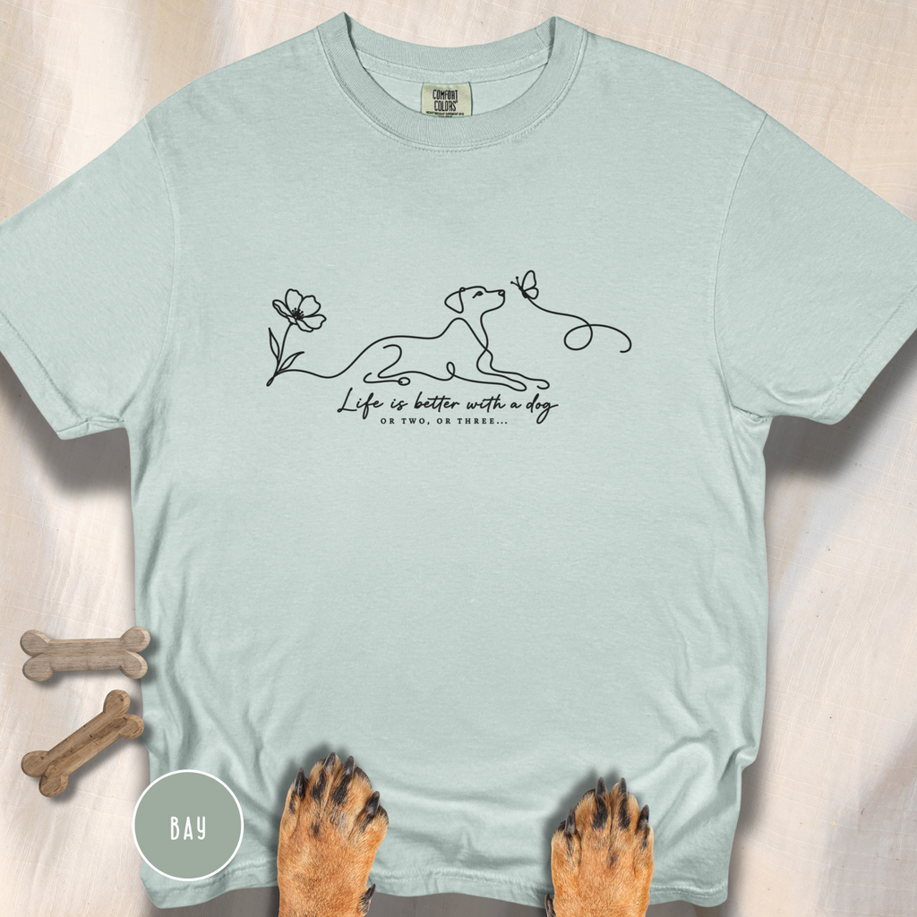 Life is Better with a Dog or Two or Three in Spring T-shirt