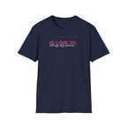I'd Love To, But my Dog won't let me-pink white text- T-shirt