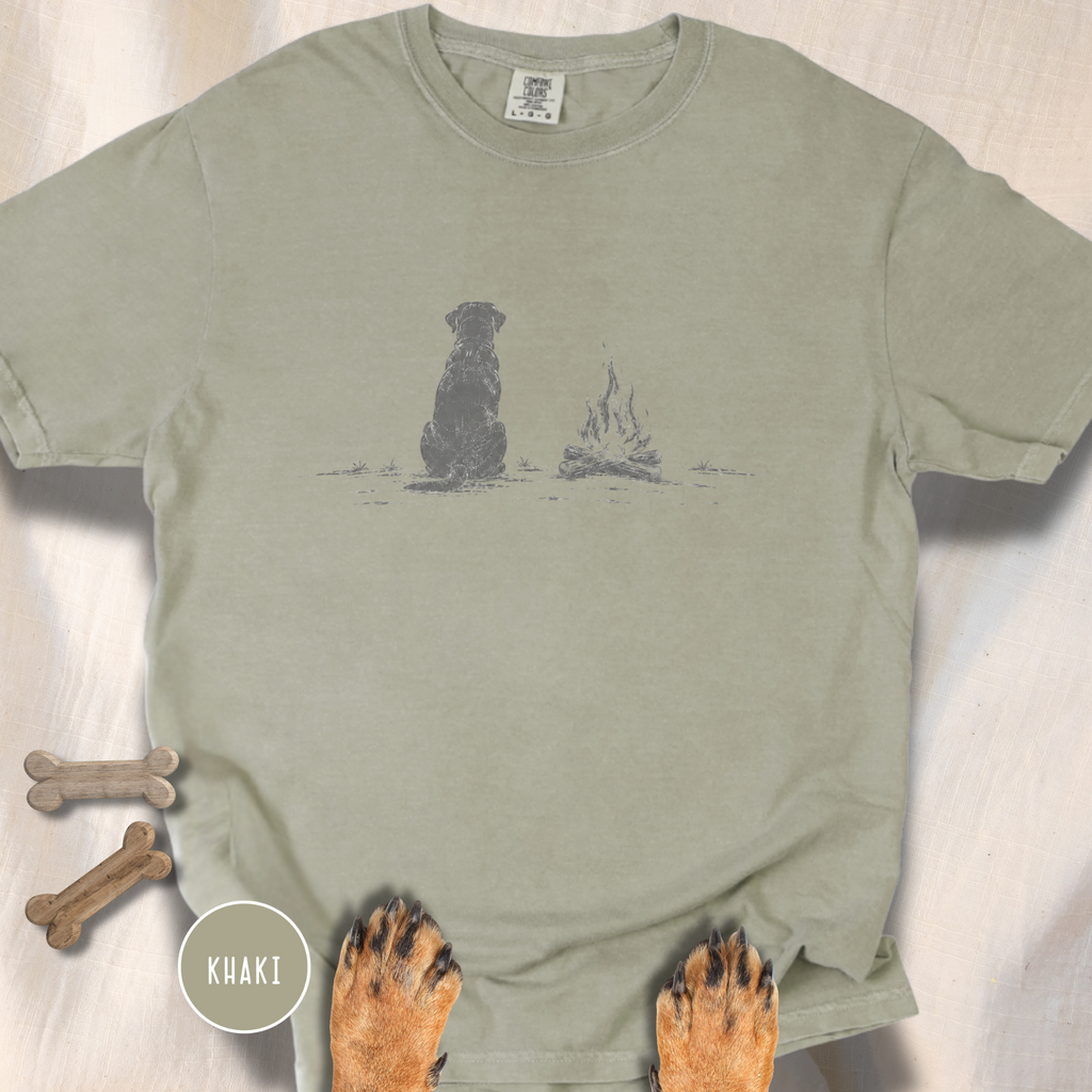 A Dog by the Campfire  T-Shirt