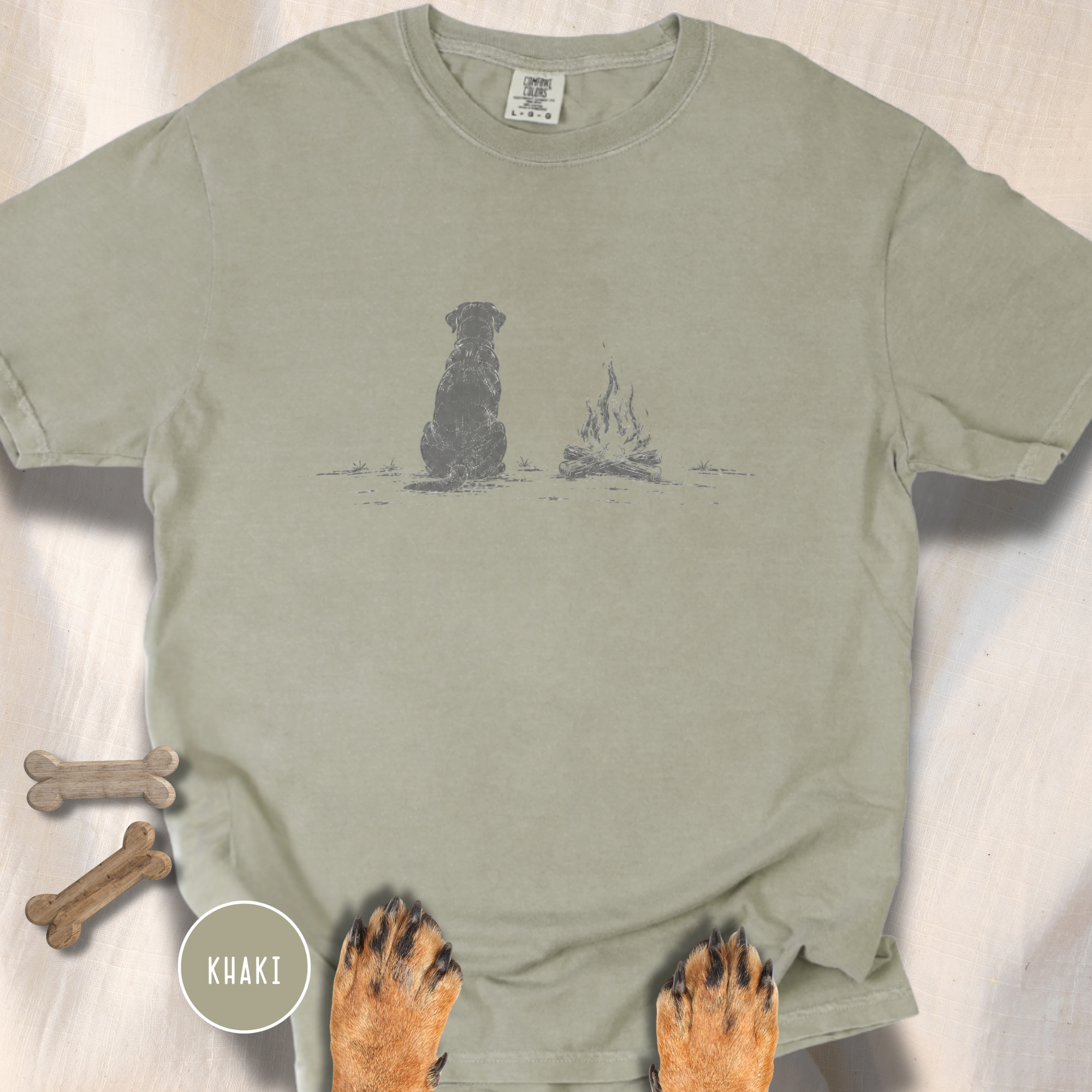 A Dog by the Campfire  T-Shirt