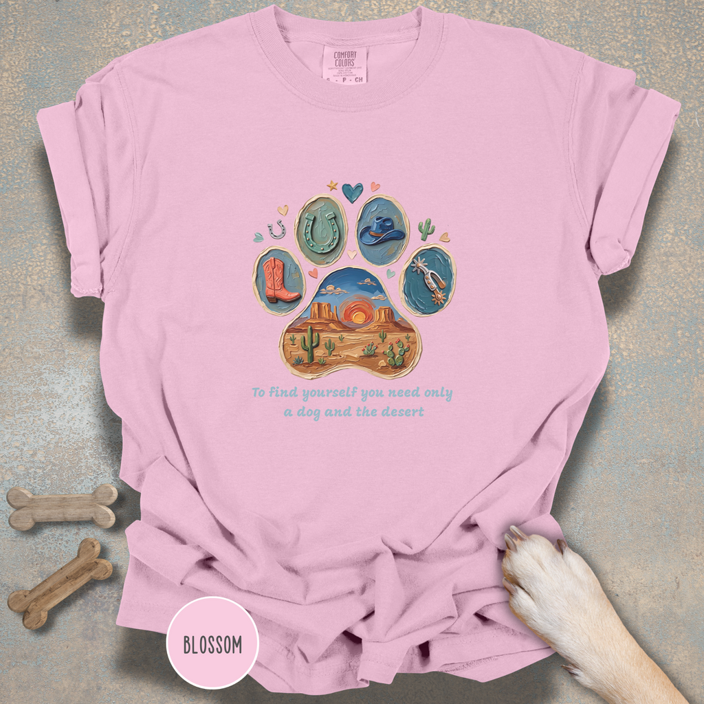 Desert Dog Lover Graphic T-Shirt for Adventure Dog Moms