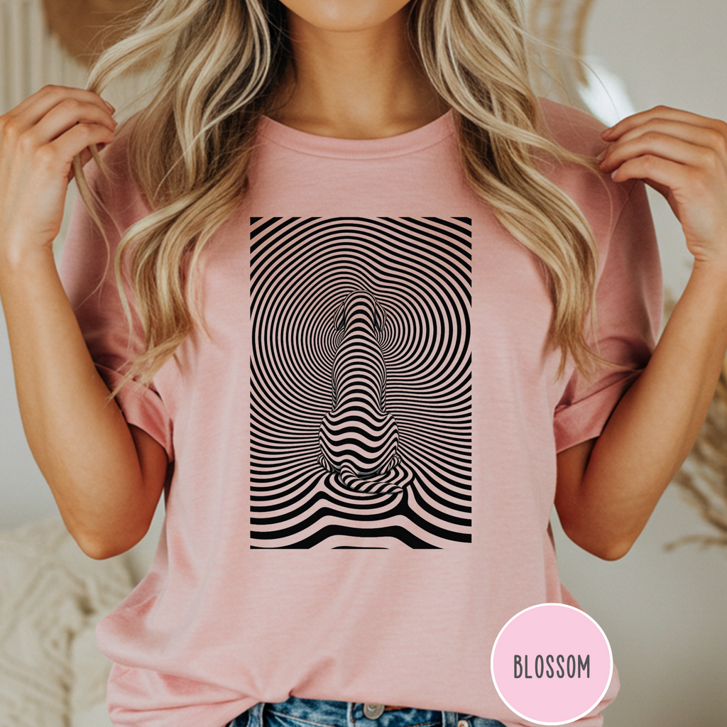 Gazing into Eternity Optical Art T-shirt