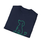 Doodle Dog-green- T-shirt