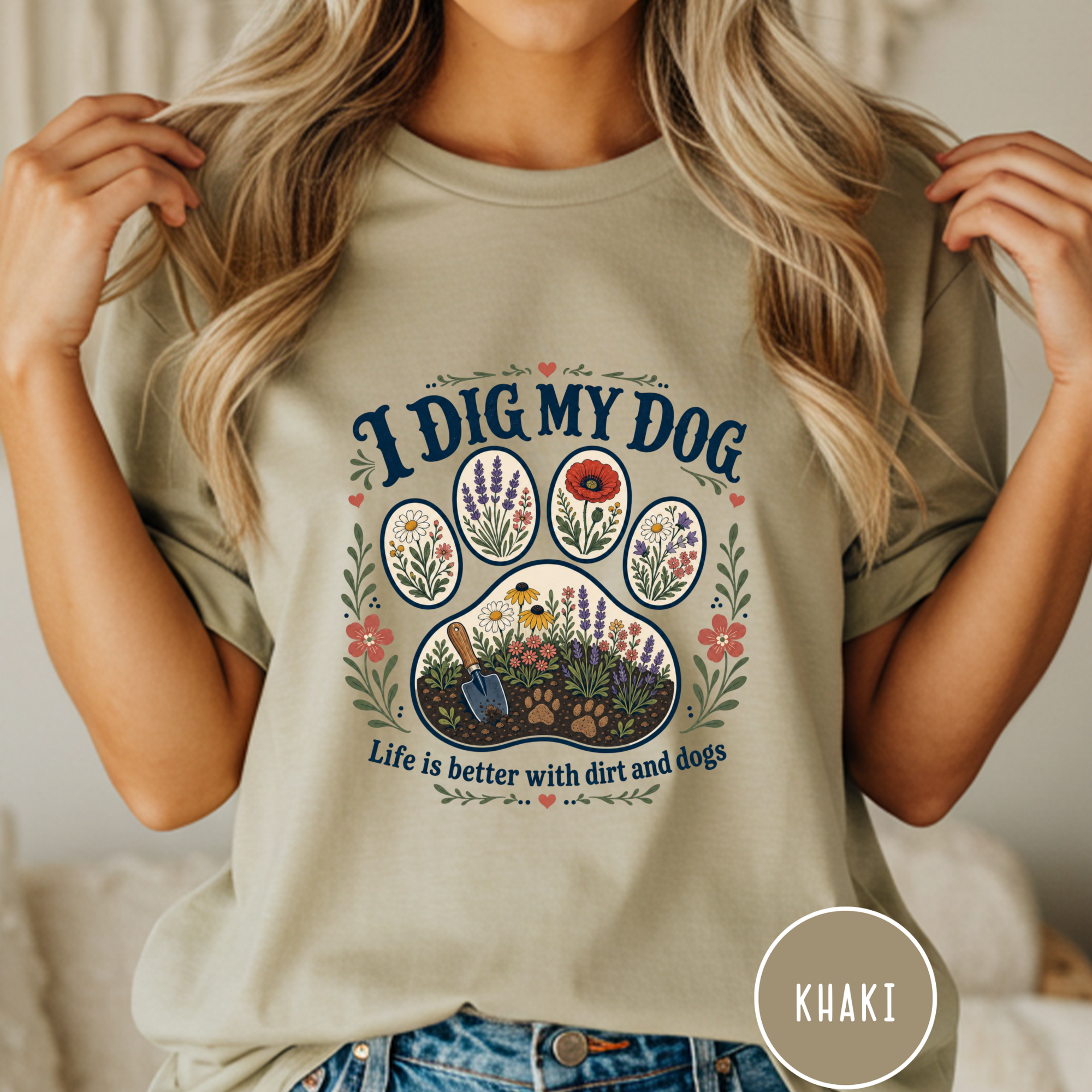 I Dig My Dog Paw Print T-shirt