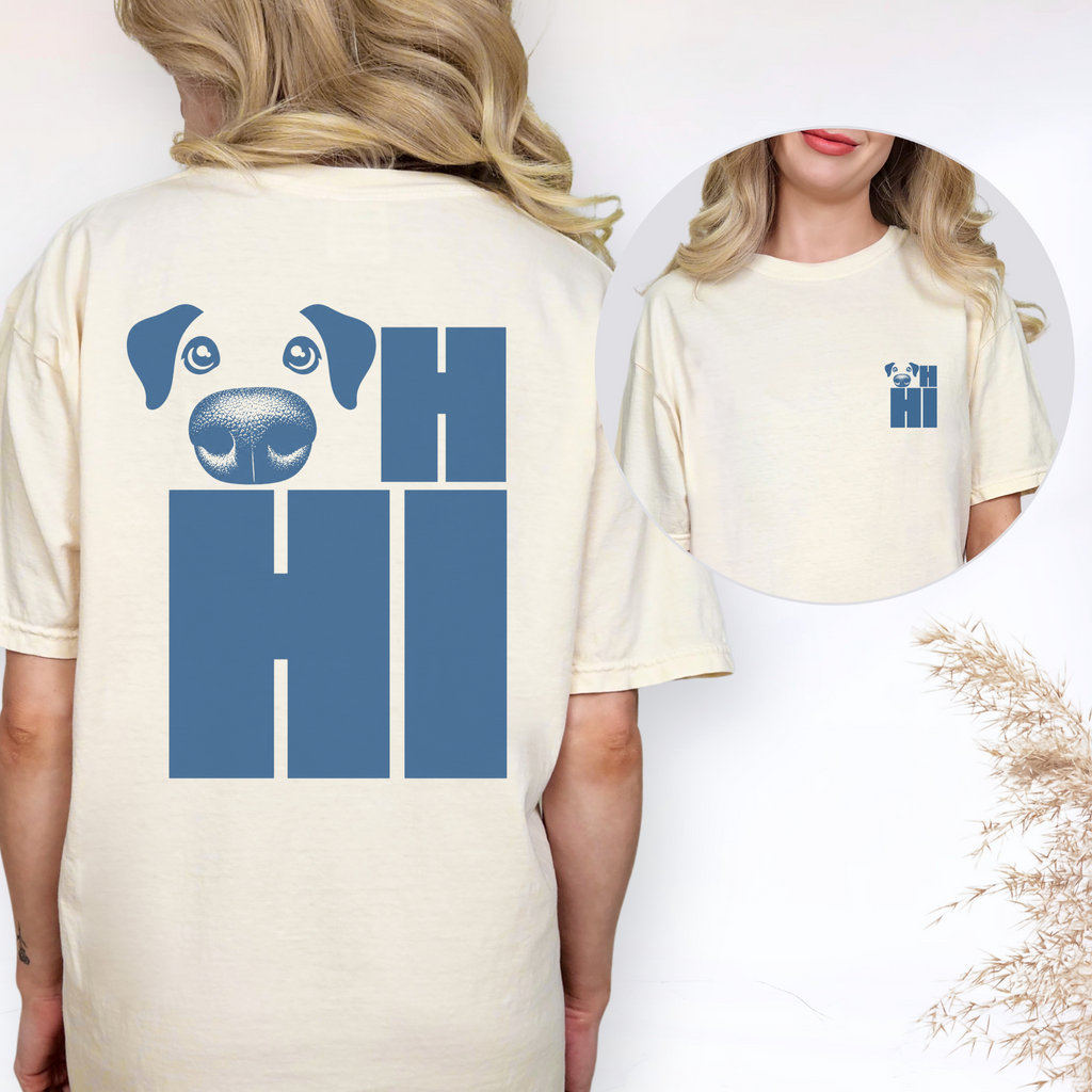OH Hi Dog Nose Blue T-shirt