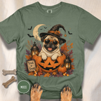 Pug in a Jack-o-Lantern T-shirt