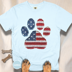 USA Pawtriot Dog Paw T-shirt