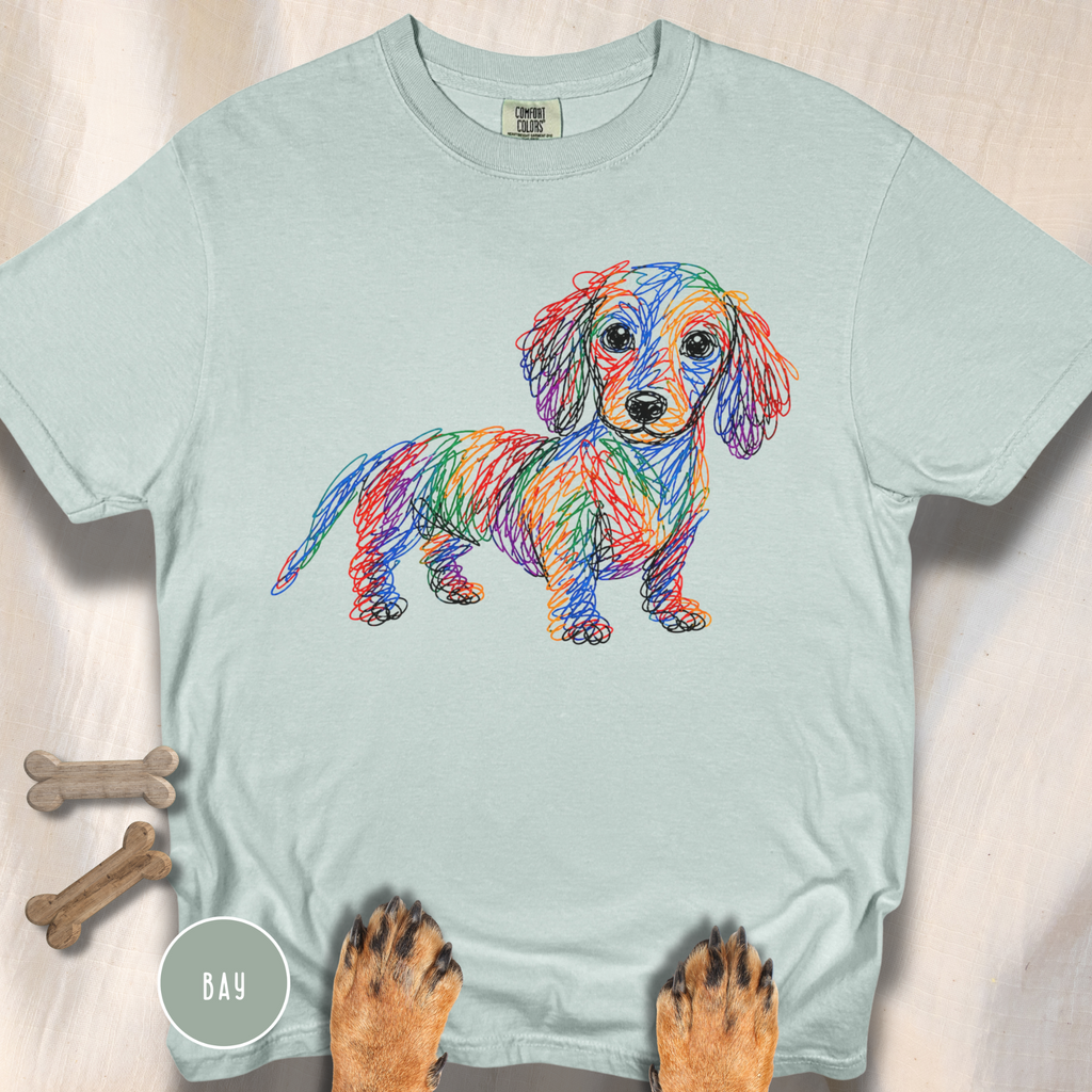 Scribble Dachshund T-shirt